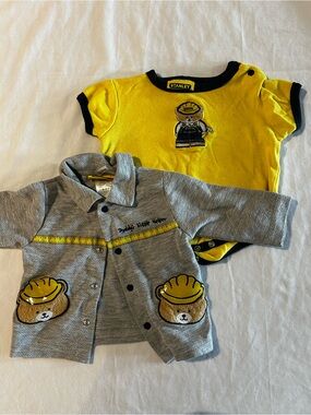 Stanley Construction Teddy Bear Baby Clothes Set